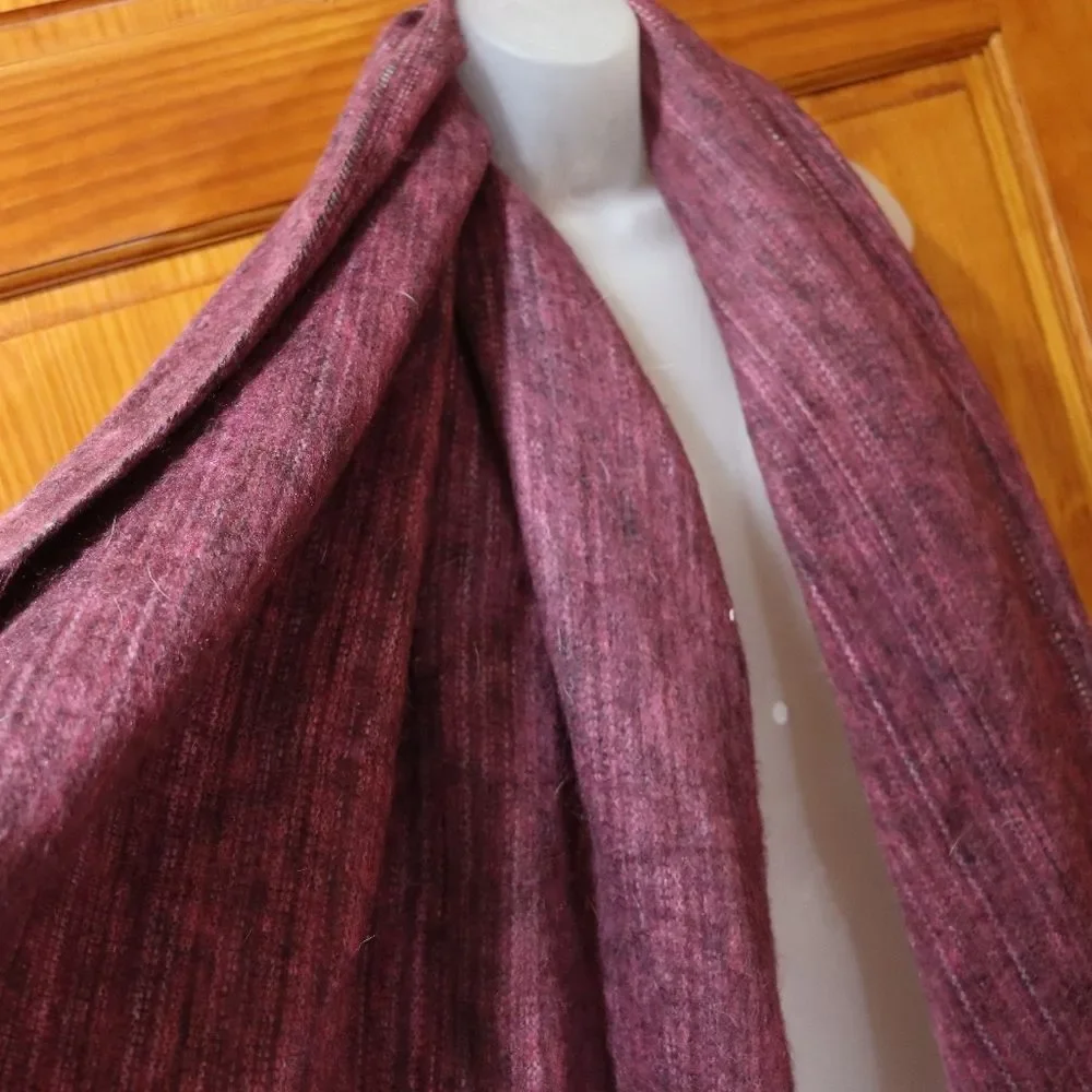 Highlander Alpaca Purple Oversized Blanket Scarf Wrap Throw Huge 27x78